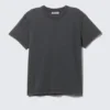 Shrunken Short-Sleeved Cotton T-Shirt – Washed Black