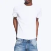 Shrunken Short-Sleeved Cotton T-Shirt – White
