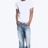 Shrunken Short-Sleeved Cotton T-Shirt – White