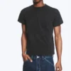 Shrunken Short-Sleeved Cotton T-Shirt – Worn Black