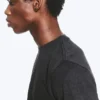 Shrunken Short-Sleeved Cotton T-Shirt – Worn Black