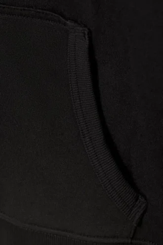 Shrunken Zip Hoodie – Black