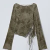 Side Tie Top – Taupe – Smoked Granite