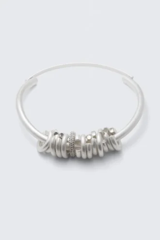 Silver Plated Multi-Ring Necklace – Silver