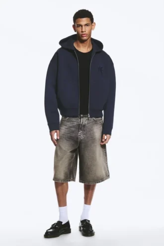 Simon Graphic Scuba Zip Hoodie – Dark Blue – Tristar