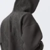 Simon Graphic Scuba Zip Hoodie – Dark Grey – Embroidered
