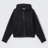 Simon Graphic Scuba Zip Hoodie – Dark Navy Blue