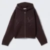 Simon Graphic Scuba Zip Hoodie – Dark Purple