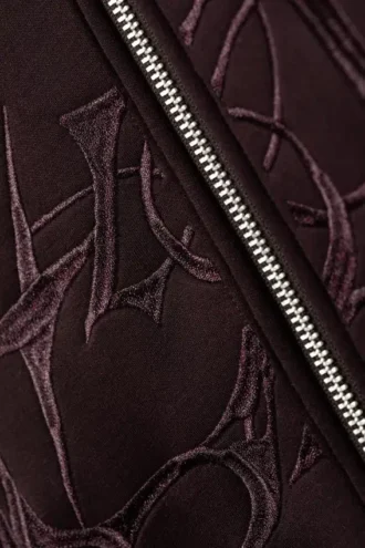 Simon Graphic Scuba Zip Hoodie – Dark Purple