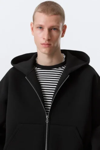 Simon Scuba Zip Hoodie – Black