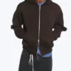 Simon Scuba Zip Hoodie – Dark Brown