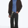 Simon Scuba Zip Hoodie – Dark Brown