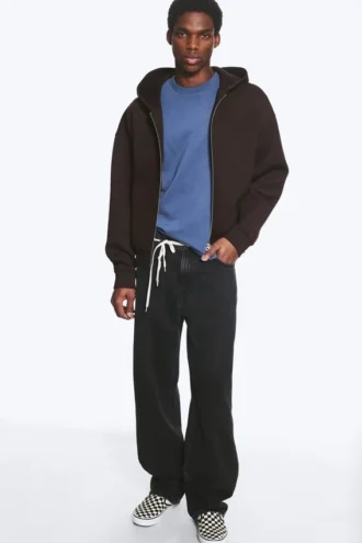 Simon Scuba Zip Hoodie – Dark Brown
