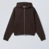 Simon Scuba Zip Hoodie – Dark Brown