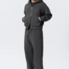 Simon Scuba Zip Hoodie – Dark Grey Melange