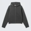 Simon Scuba Zip Hoodie – Dark Grey Melange