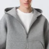 Simon Scuba Zip Hoodie – Grey Melange