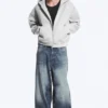 Simon Scuba Zip Hoodie – Light Grey Melange