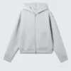 Simon Scuba Zip Hoodie – Light Grey Melange