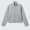 Simon Scuba Zip Sweatshirt – Grey Melange