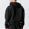 Simon Washed Scuba Zip Hoodie – Faded Black