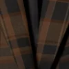 Single-Breasted Oversized Blazer – Checked Dark Brown