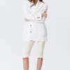 Single-Breasted Oversized Blazer – Off-White