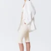 Single-Breasted Oversized Blazer – Off-White