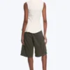 Sleeveless Asymmetric Peplum Top – White