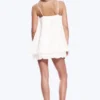 Sleeveless Balloon Mini Dress – White