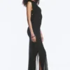 Sleeveless Boat-Neck Maxi Dress – Black