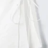 Sleeveless Boat-Neck Tie Top – White
