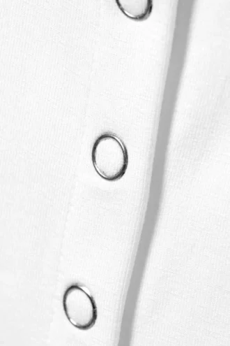 Sleeveless Button-Up Top – White