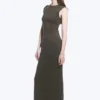 Sleeveless Cotton Jersey Maxi Dress – Dark Grey