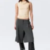 Sleeveless Funnel Neck Top – Light Beige