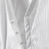 Sleeveless Gathered Poplin Top – Striped White
