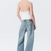 Sleeveless Halterneck Shirt Top – White