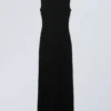 Sleeveless Slitted Maxi Dress – Black