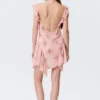 Sleeveless Square-Neck Mini Dress – Pink – Floral