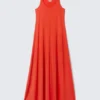 Sleeveless Tank Maxi Dress – Red