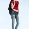 Sleezie Low Rise Skinny Jeans – Tinted Streaky Dark Blue | Cheap Monday Gb