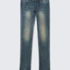 Sleezie Low Rise Skinny Jeans – Tinted Streaky Dark Blue | Cheap Monday Gb