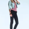 Sleezie Low Waist Skinny Straight Jeans – Extra Blue Rinse