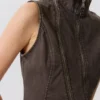 Slim Curvy Zip Mini Dress – Dark Grey