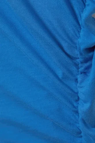 Slim Fit Draped Lyocell Top – Blue