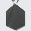 Slim Fit Halter Top – Dark Grey – Stones