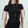 Slim Fit Knot Tee – Black