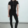 Slim Fit Knot Tee – Black