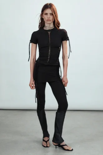 Slim Fit Knot Tee – Black
