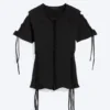 Slim Fit Knot Tee – Black